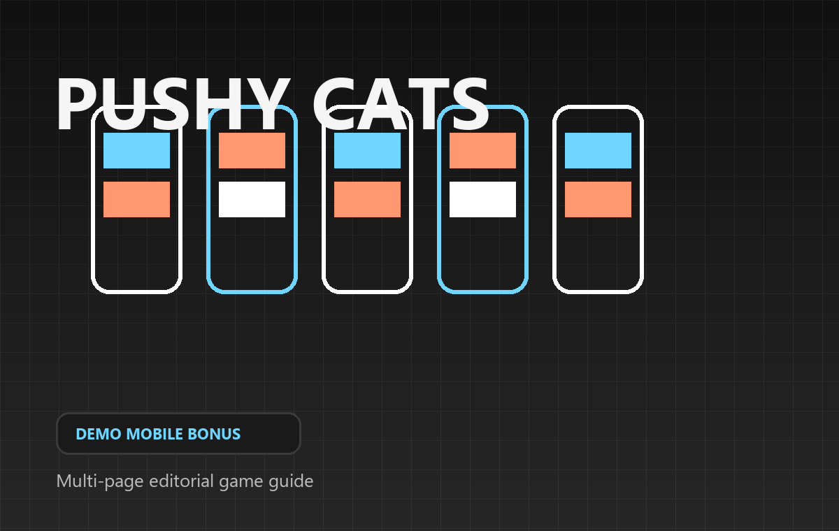 Pushy Cats game cover for demo mode, mobile play and bonus access